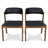 Enzo Black Leather Dining Chair (Set Of 2)