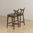 Dorane Solid Wood Frame Grey Fabric Upholstered Bar Stool - Set of 2