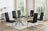 D201 Black - Glass Table + 6 Chairs