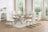 D201 White - Glass Table + 6 Chairs