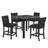 Lennon 5-Pk Counter Height Set Black