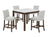 Lennon 5-Pk Counter Height Set Brown