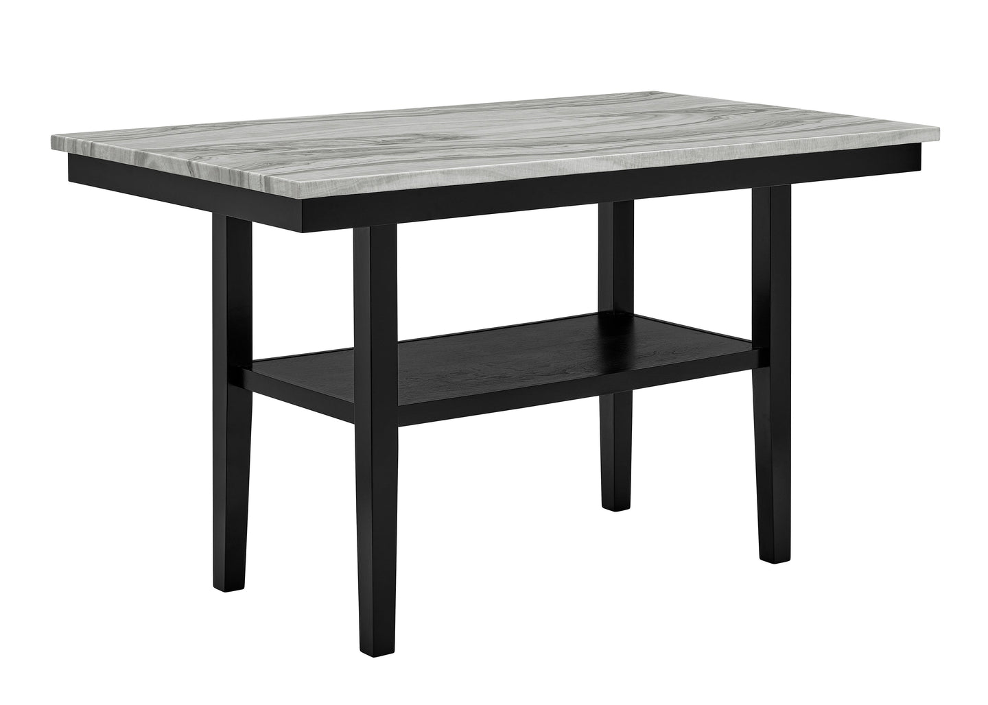 Marbel 5Pk Faux Marble Counter Height Dining Set