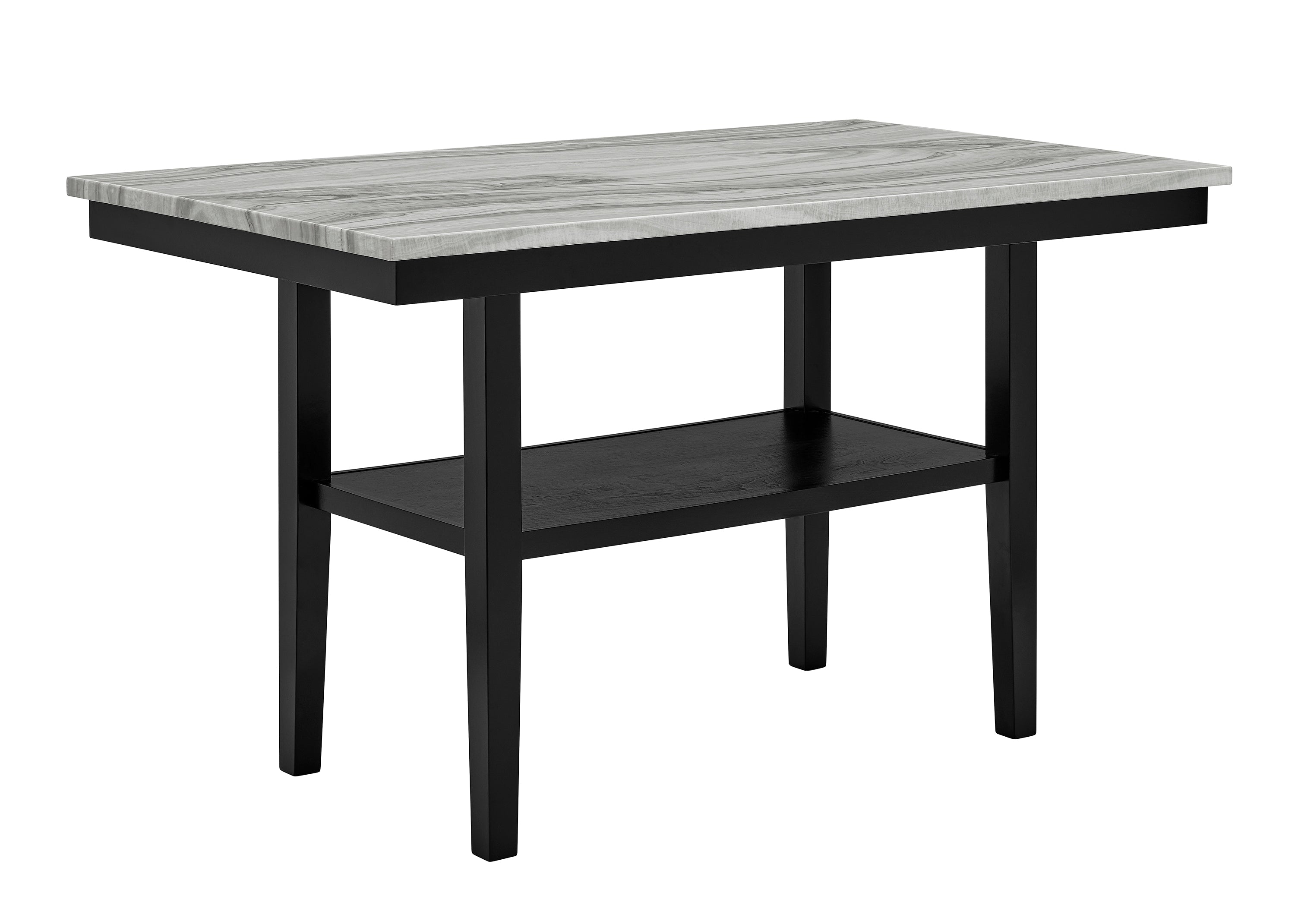 Marbel 5Pk Faux Marble Counter Height Dining Set