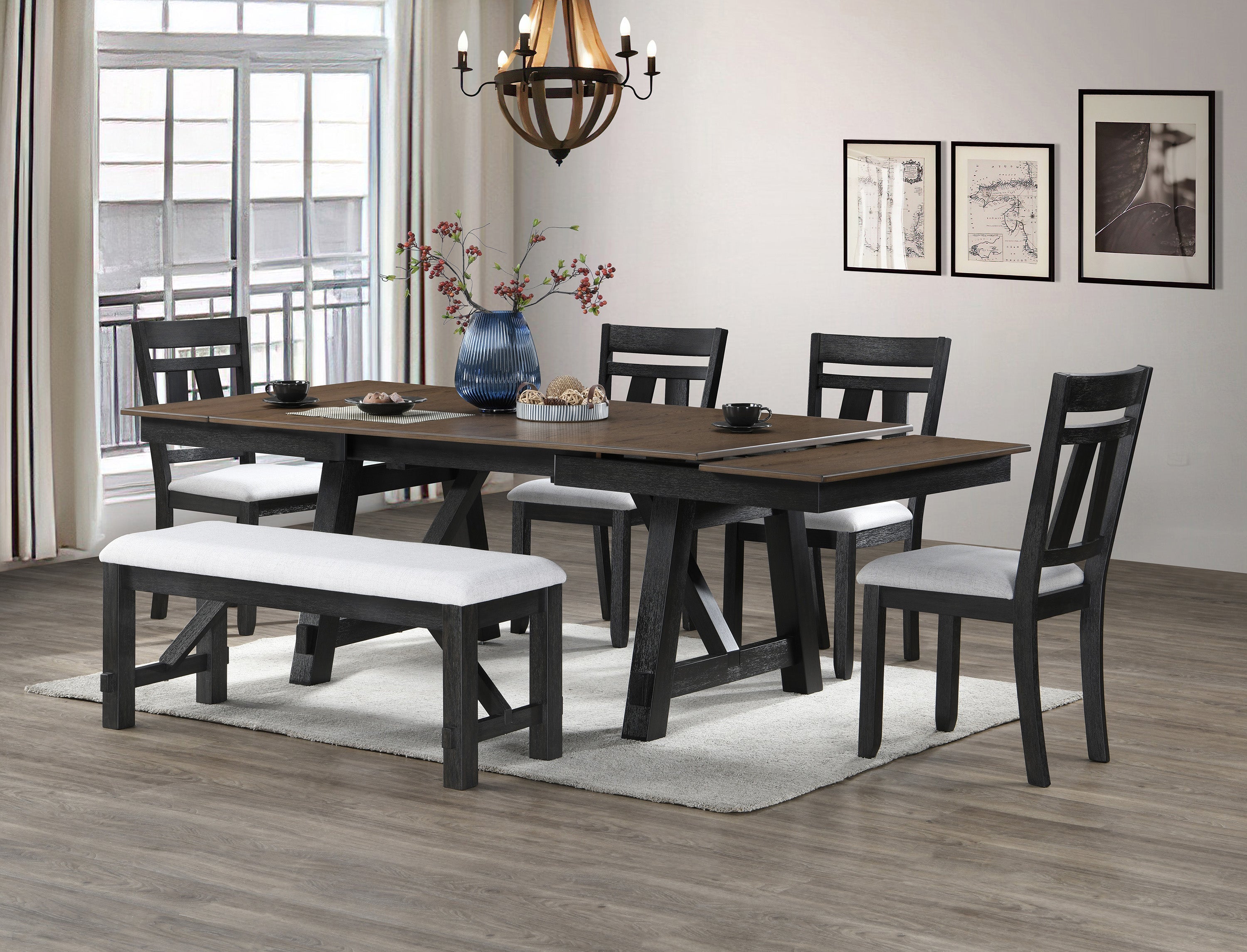 Maribelle Dining Table Wheat Charcoal