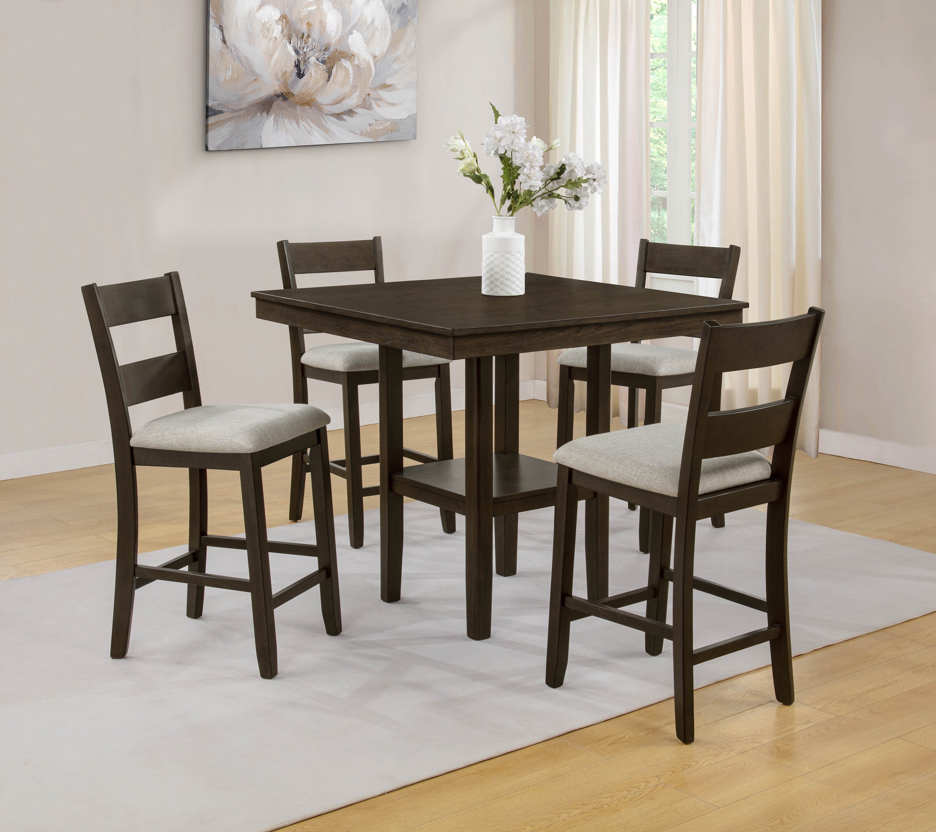 Lester 5-Pk Counter Height Dining Set