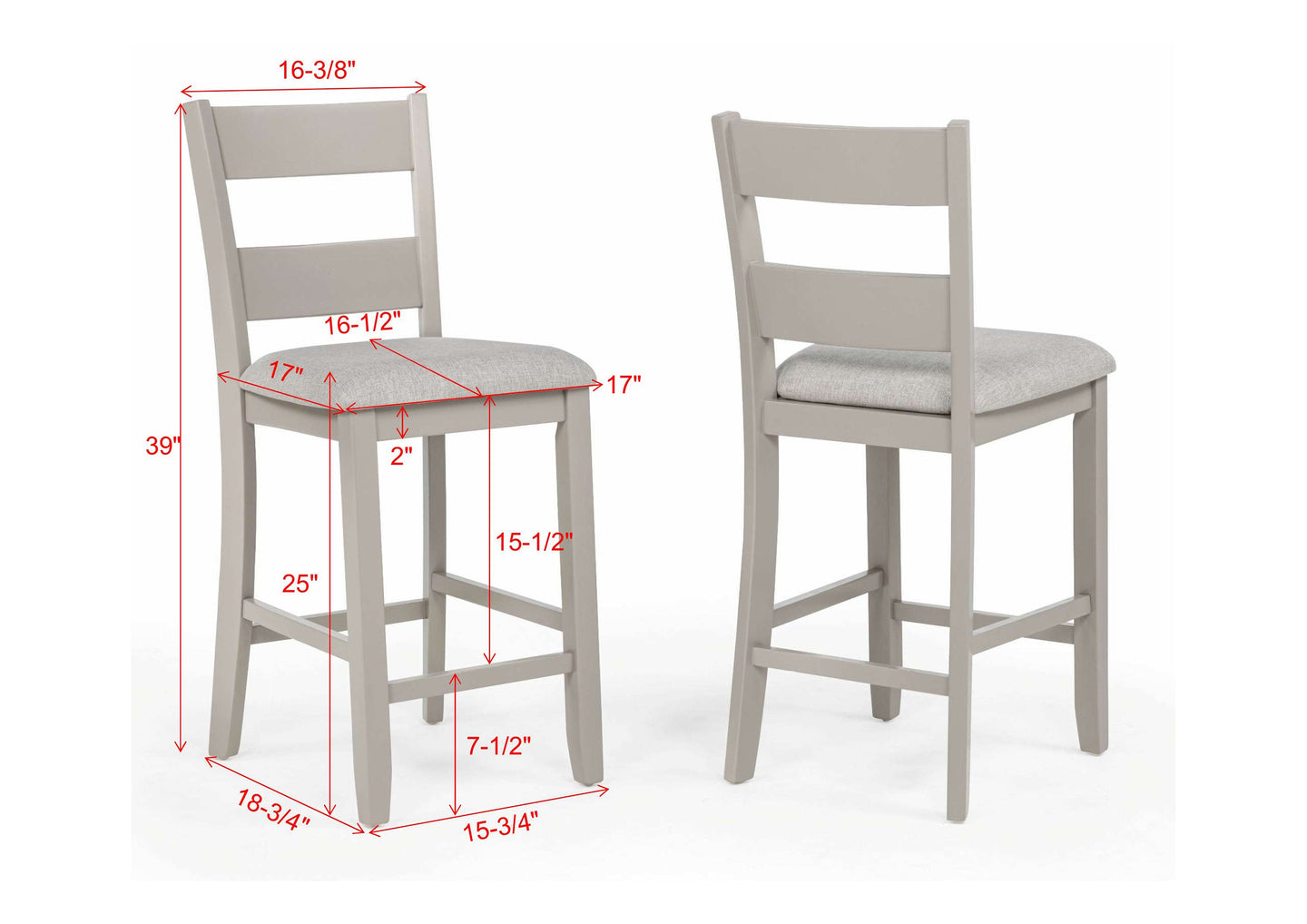 Lester 5-Pk Counter Height Dining Set