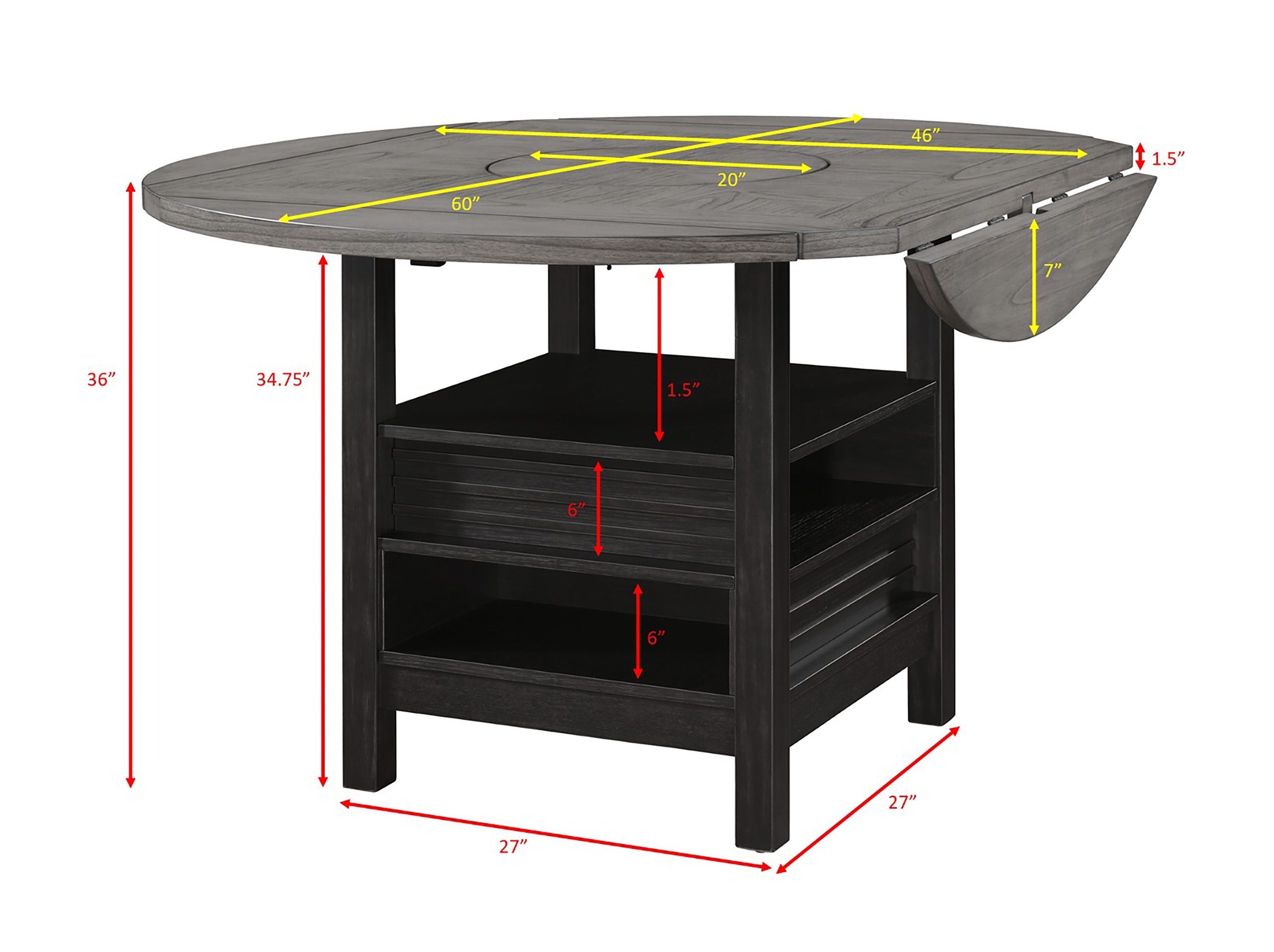 Cline Ctr Ht Table Light Grey