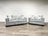 410-2PC-GRAY Sofa and Loveseat Set)