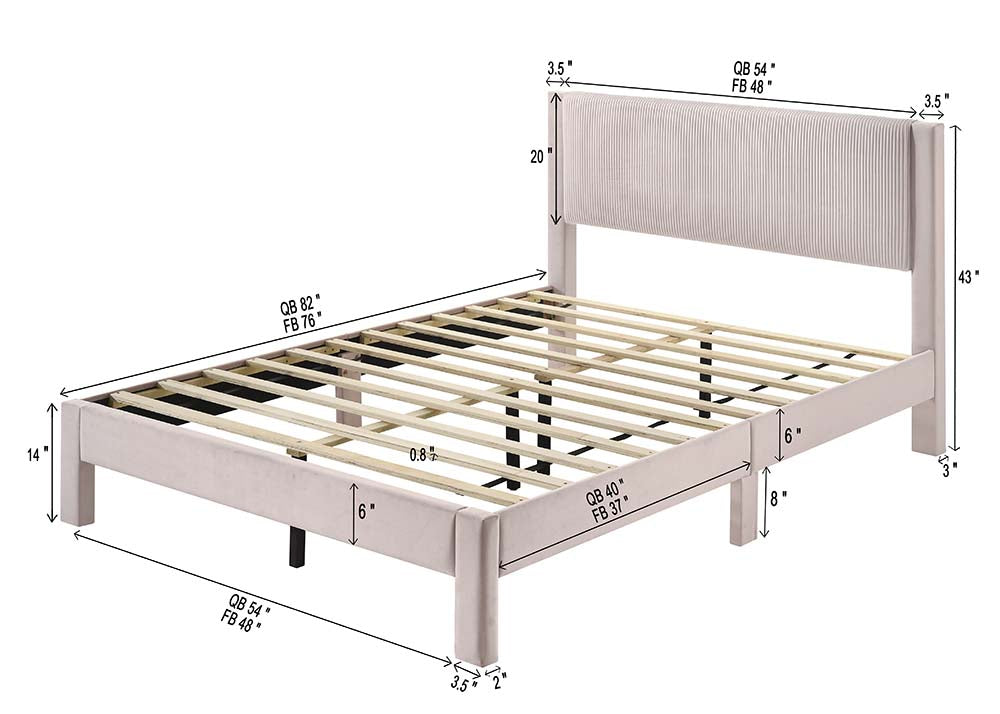 Lucia Bed Pink