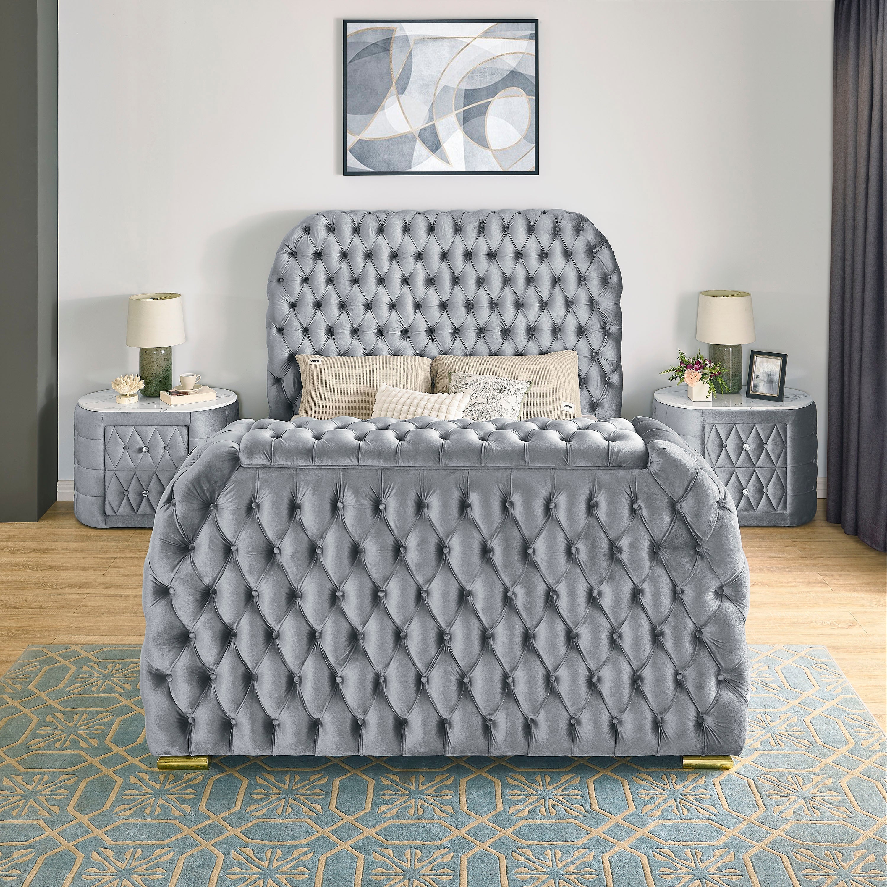 Natalia Bed Grey