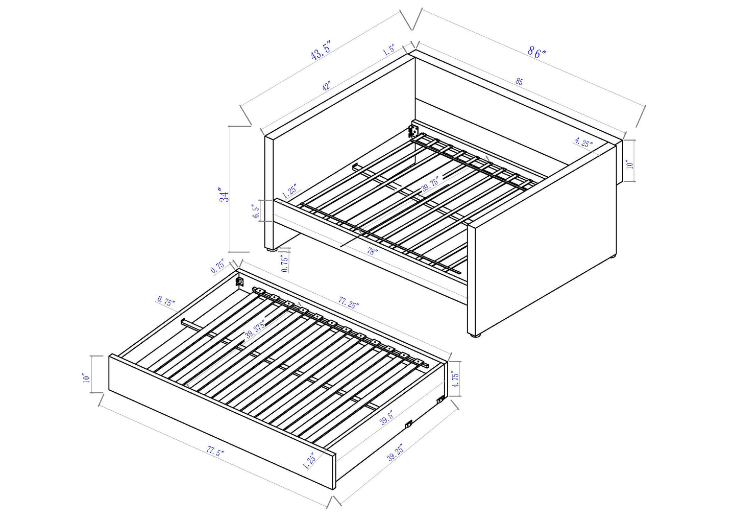 Molly Daybed White Dove