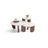 720 Walnut-Travertine 3 Pc Coffee Table Set