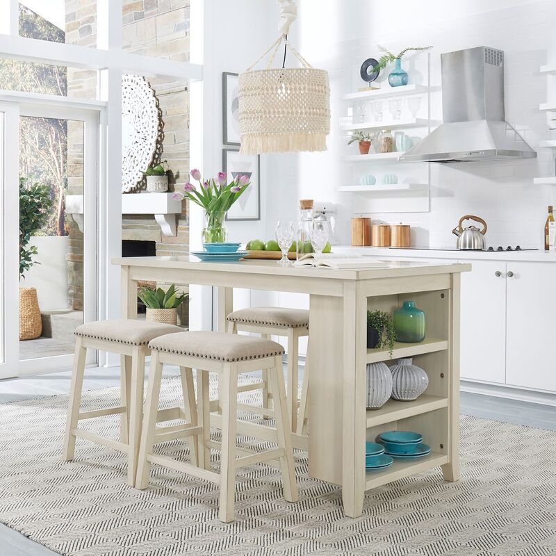 942 White 5PC - Table + 4 Chairs **NEW ARRIVAL**