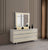 Viola Cream High Gloss Lacquer 4 pc Queen Bedroom Set