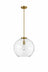 Gleam Pendant Lamp - Satin Brass and Clear Glass