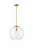 Gleam Pendant Lamp - Satin Brass and Clear Glass