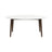 Ada Mid Century Modern Style Solid Wood White Top Oval Dining Table