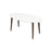 Ada Mid Century Modern Style Solid Wood White Top Oval Dining Table