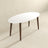 Ada Mid Century Modern Style Solid Wood White Top Oval Dining Table