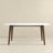 Ada Mid Century Modern Style Solid Wood White Top Oval Dining Table