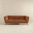 Addison Mid-Century Modern 86" Genuine Leather Sofa in Cognac | Ashcroft Imports Furniture