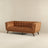 Addison Mid-Century Modern 86" Genuine Leather Sofa in Cognac | Ashcroft Imports Furniture