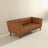 Addison Mid-Century Modern 86" Genuine Leather Sofa in Cognac | Ashcroft Imports Furniture