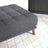 Addison Square Dark Grey Upholstered Ottoman