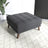 Addison Square Dark Grey Upholstered Ottoman