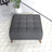 Addison Square Dark Grey Upholstered Ottoman