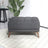 Addison Square Dark Grey Upholstered Ottoman