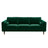 Amber Mid-Century Modern Dark Green Luxury Velvet Sofa