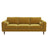 Amber Mid-Century Modern Yellow Luxury Velvet Sofa