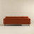 Amber Mid-Century Modern Burnt Orange Luxury Velvet Sofa