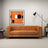 Angelina Cognac PU Leather Sofa 84"
