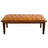 Arden Tan Leather Bench With Buttons