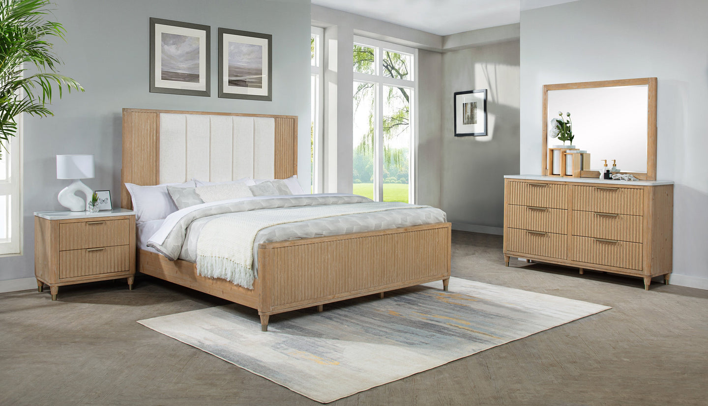Kara Bed Cerused Natural