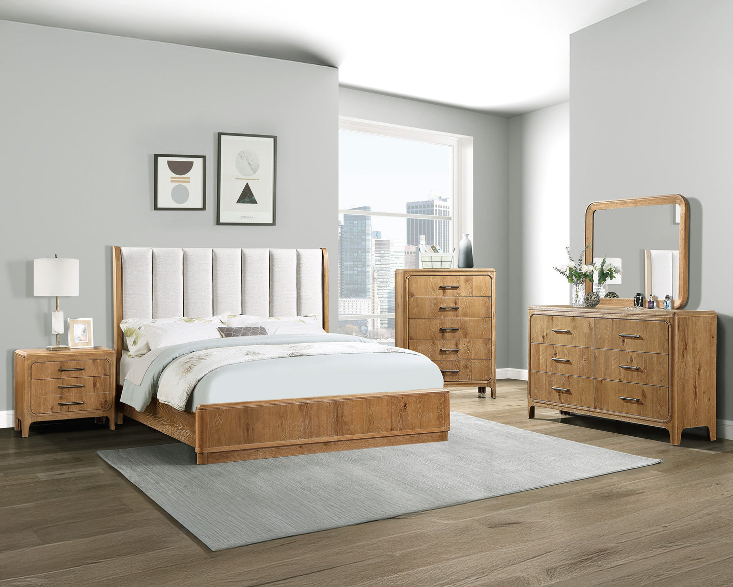 Westcott Dresser Mirror-Cerused Natural