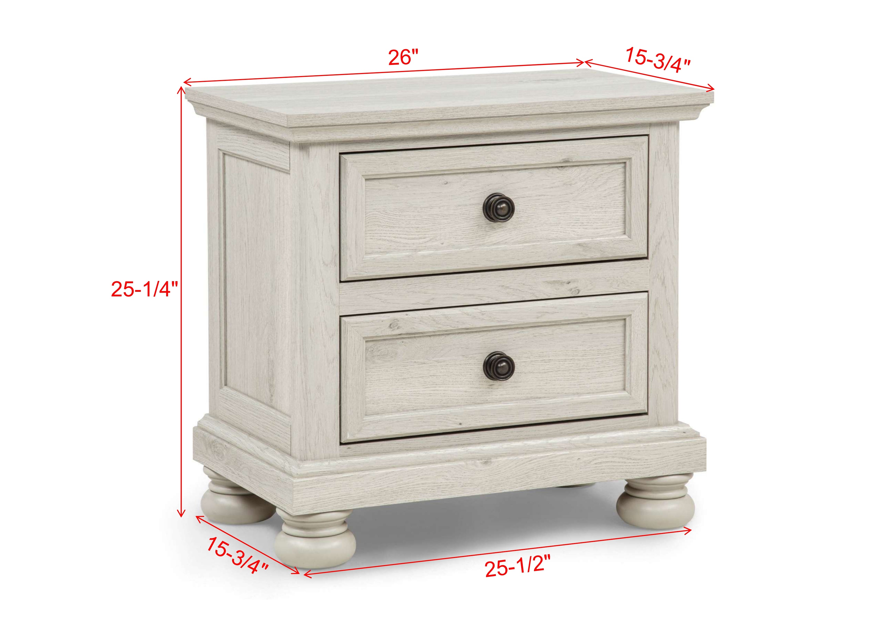 Claribelle Night Stand-White