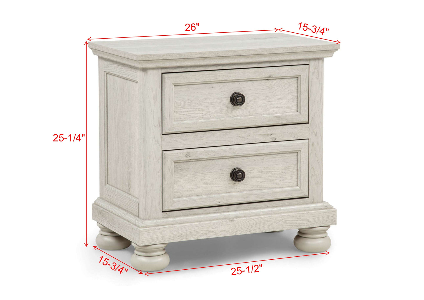 Claribelle Night Stand-White