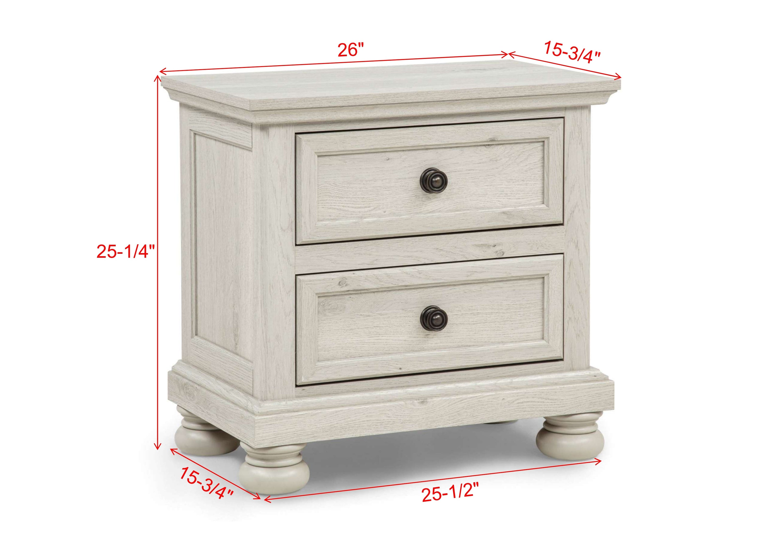 Claribelle Night Stand-White