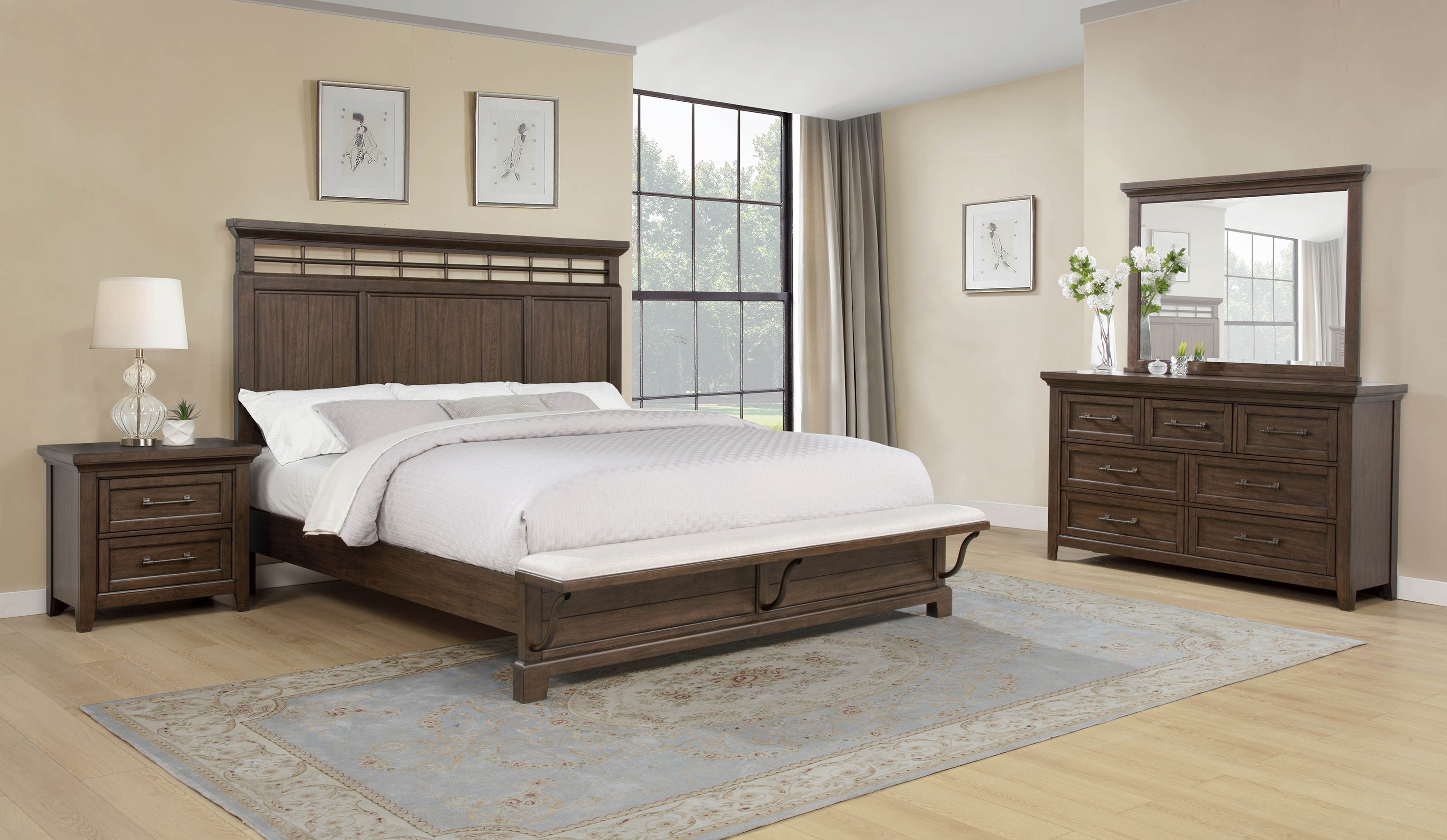 Beckett Dresser Mirror-Brown