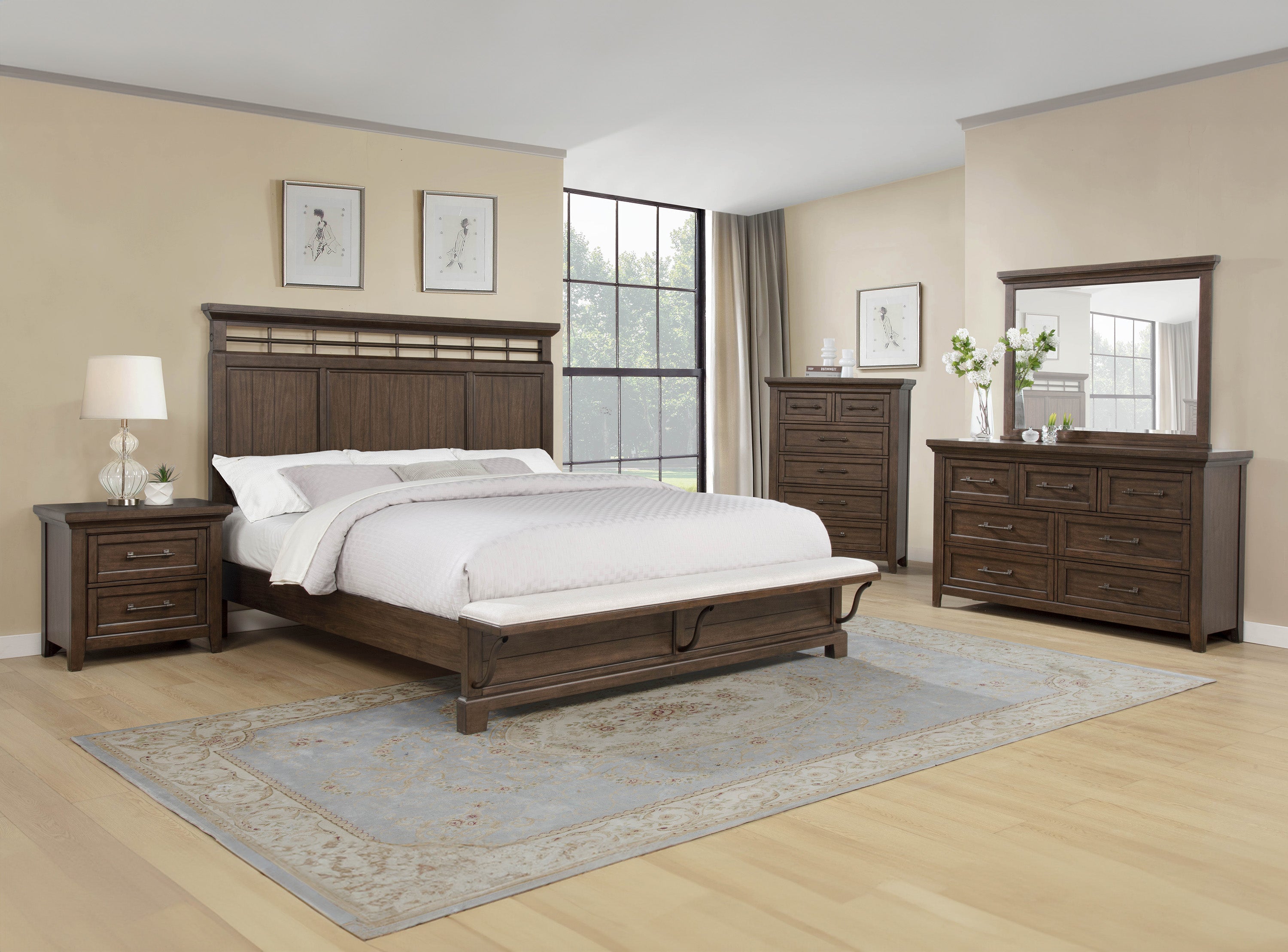 Beckett Dresser Mirror-Brown