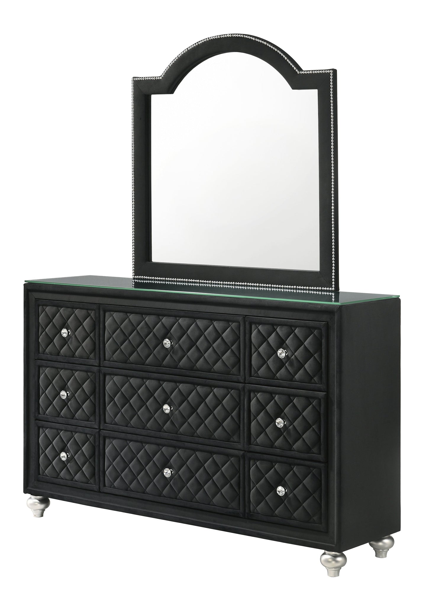 Cameo Dresser Mirror - Black