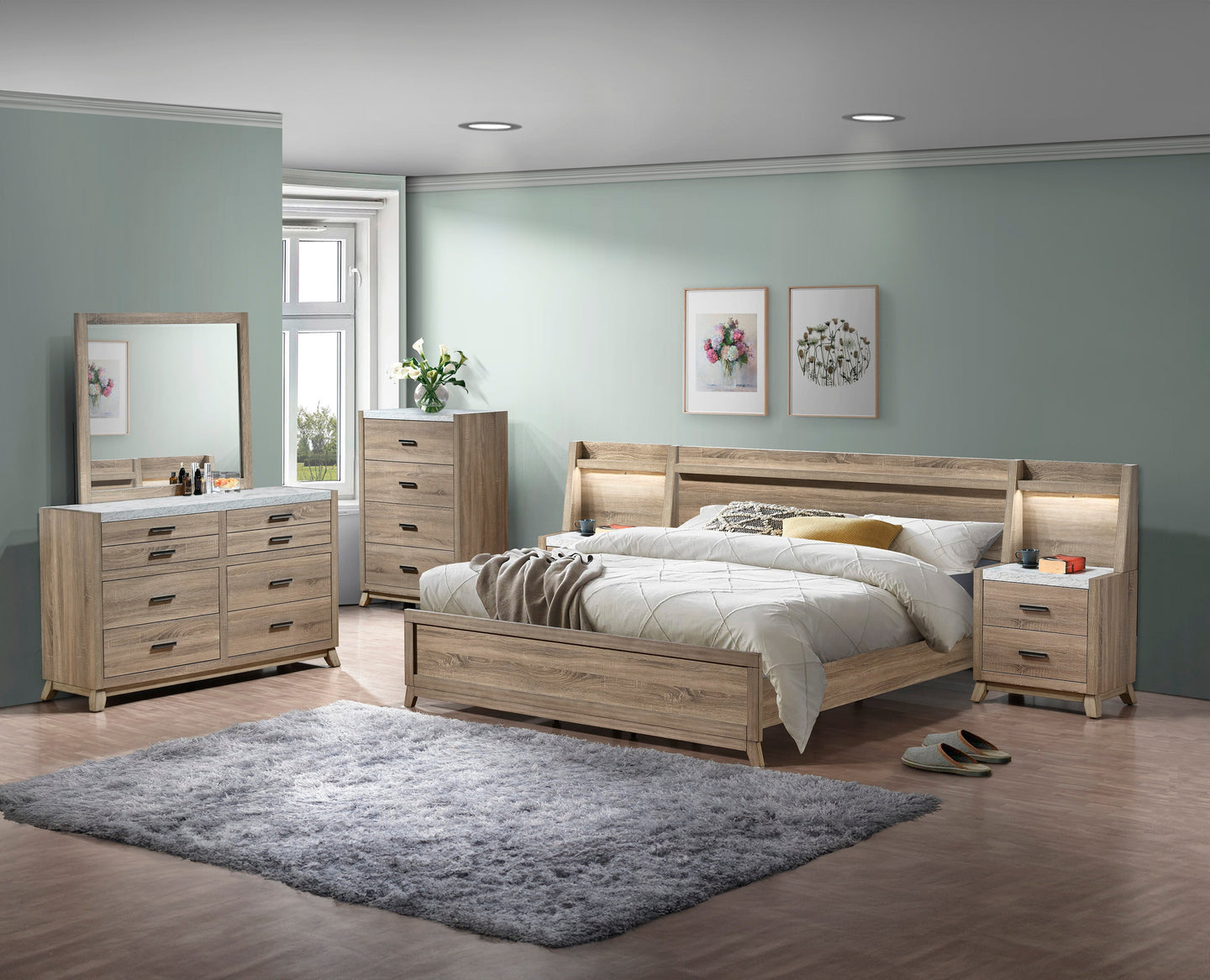 Tilston Night Stand W/Wall Panel