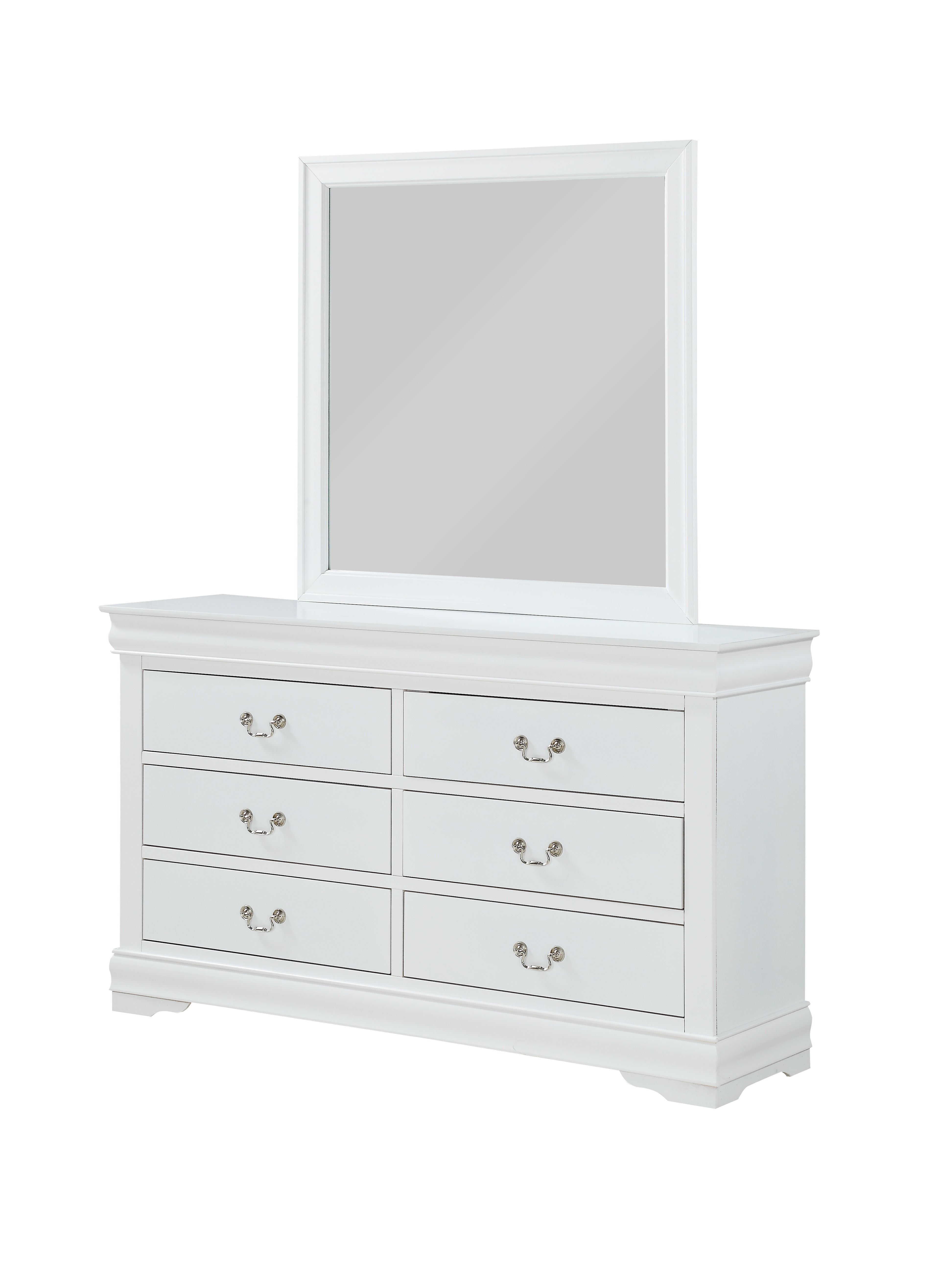 Louis Philip Dresser Mirror White