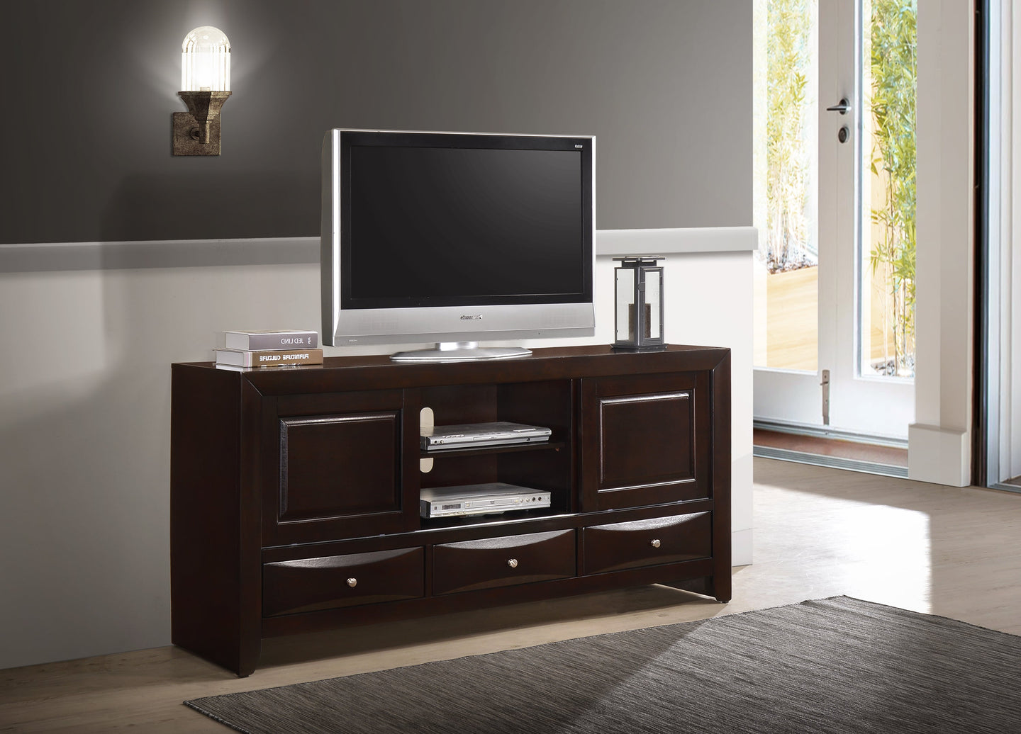 Emily Tv Stand Dark Cherry