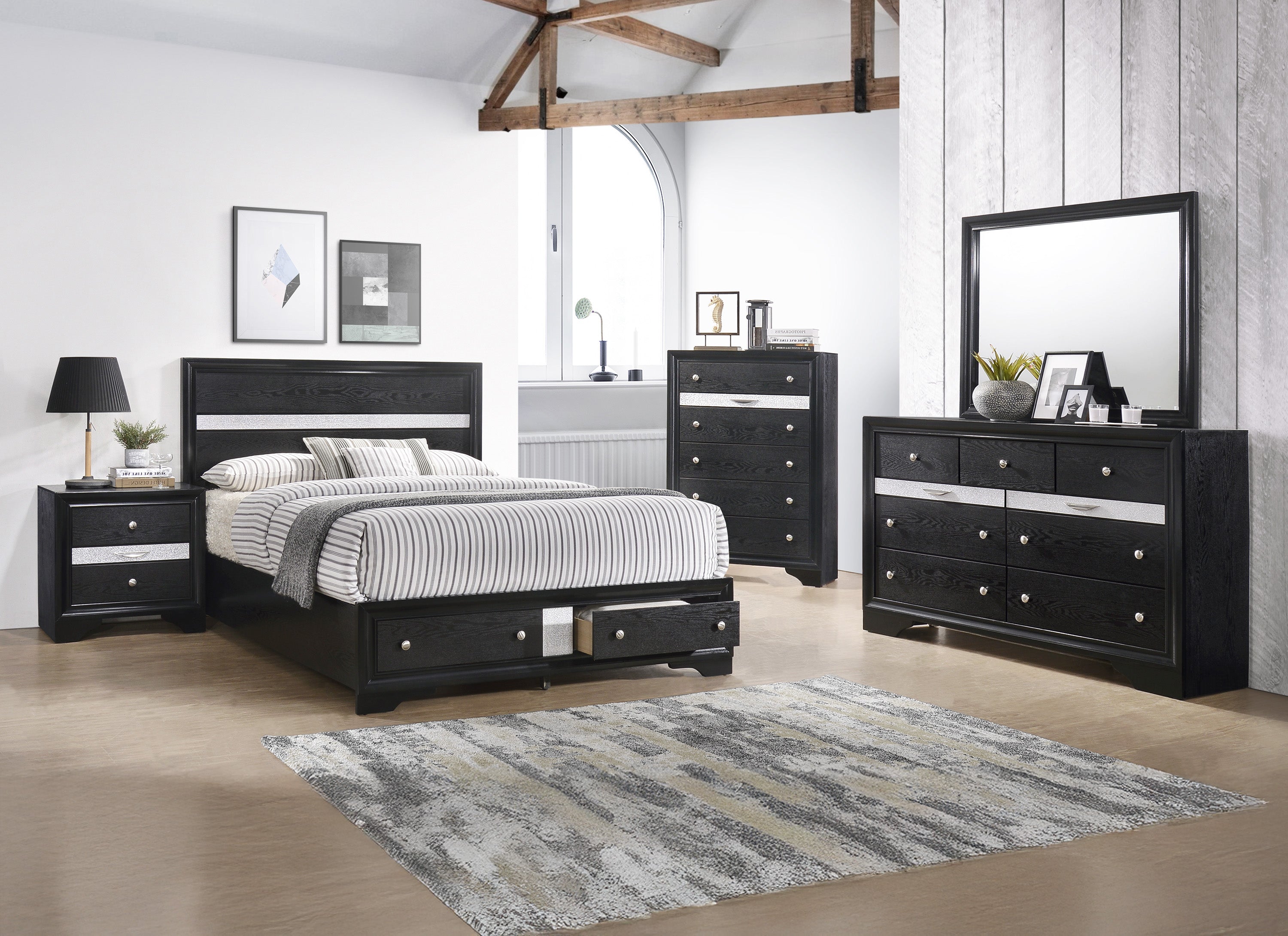 Regata Night Stand Black/Silver