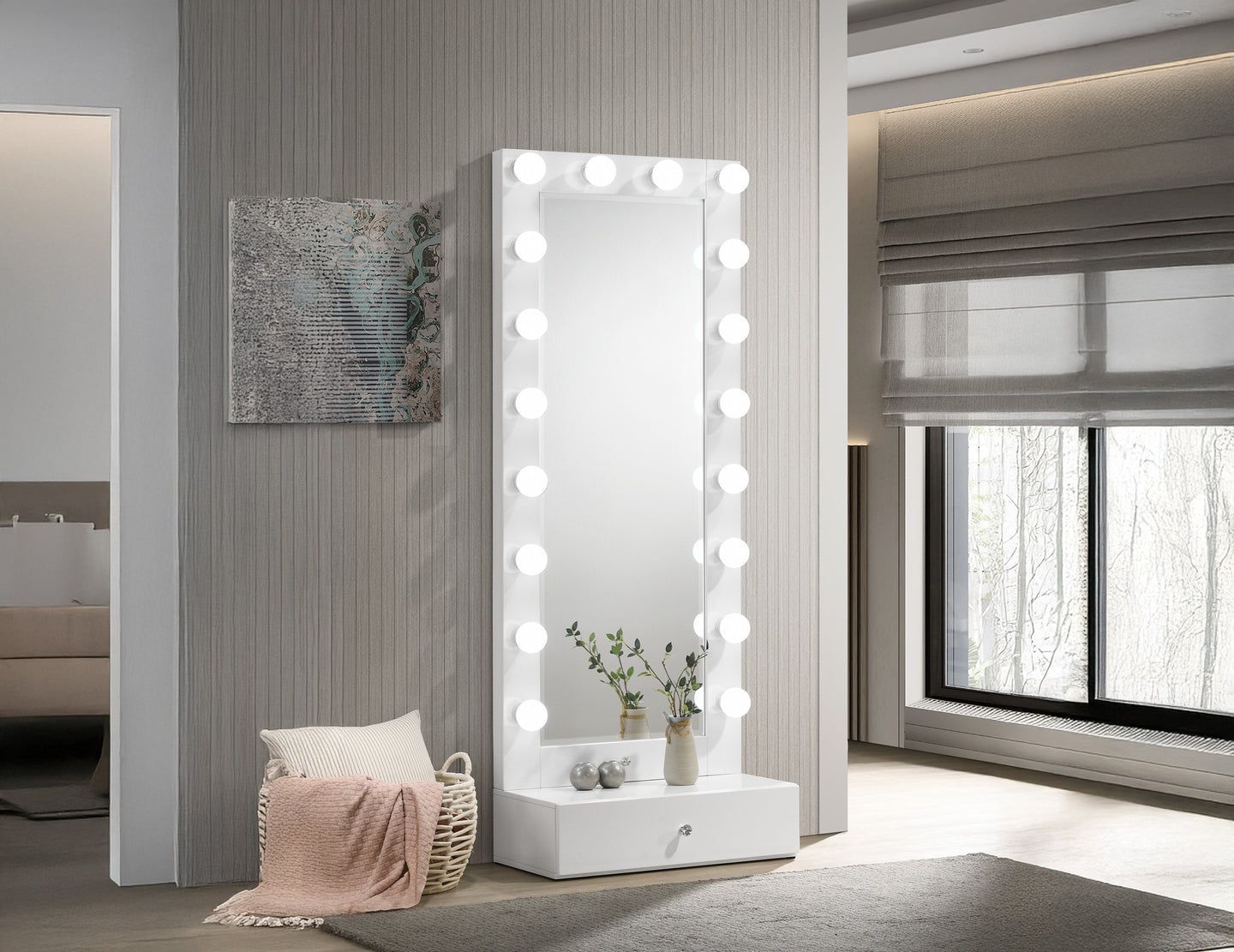 LUXO TALL LIGHTED VANITY W/DRAWER